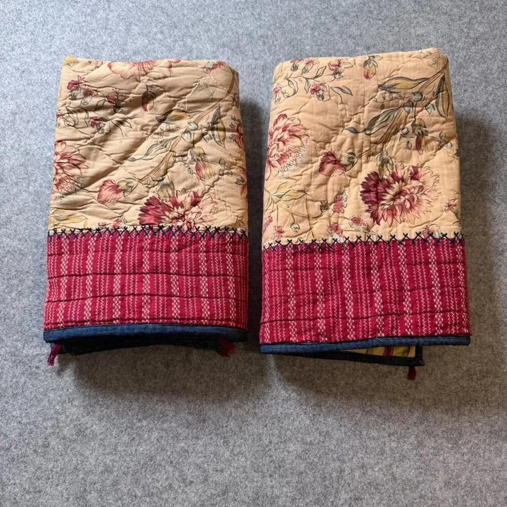 Pottery Barn Quilted Euro Pillow Sham – Floral Patchwork 27